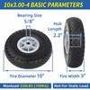 10x3.00-4 Flat Free Tire, 10" Heavy Duty Replacement Tire and