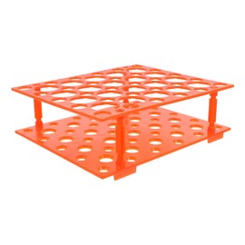 Baluue Gradilla Desmontable Para Tubos De Ensayo, Soporte De Tubos De CentríFuga De Laboratorio, Accesorio CientíFico, Titular Tubo De Ensayo Rejillas 15ml/50ml (Naranja)