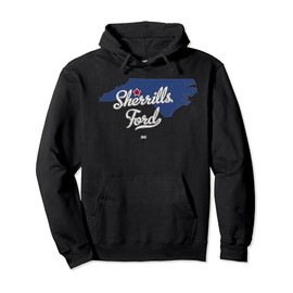 Sherrills Ford North Carolina NC Map Pullover Hoodie