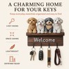 Wooden Key Holder for Entryway – Guardian Angel Wall Décor