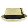 Hats in the Belfry Summer Straw Brad Jazz Small, Tea
