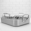 Hestan - Stainless Steel Classic Roaster with Rack, Induction Cooktop