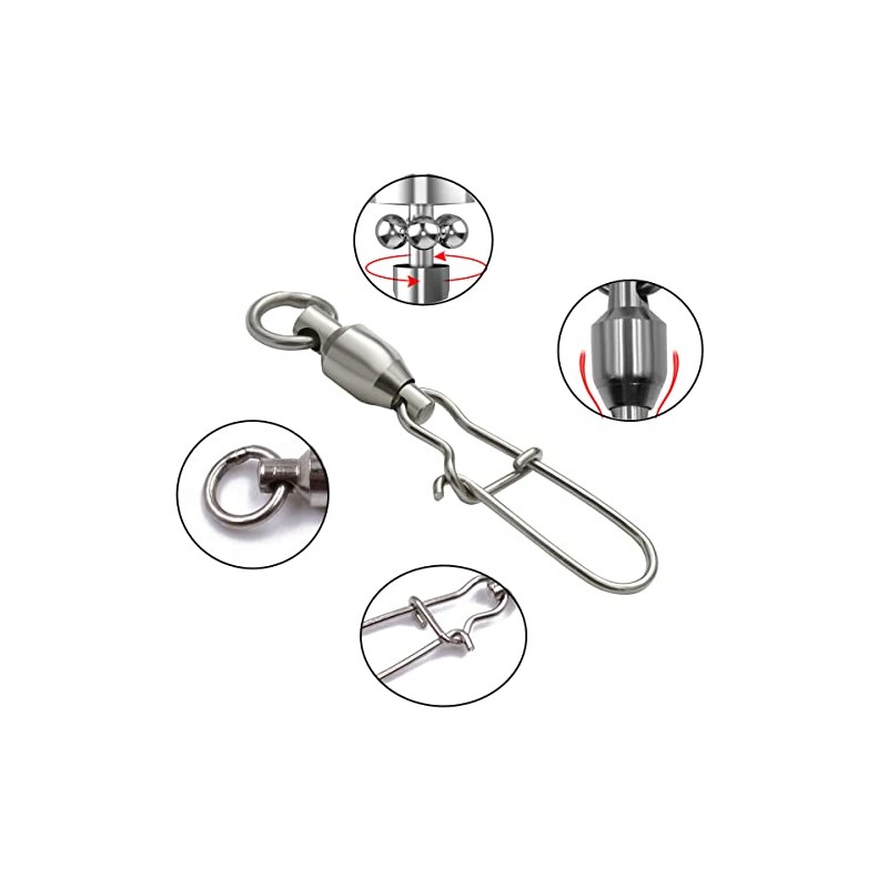 10/20 PCS Size 0#~8# High Strength Ball Bearing Swivel with
