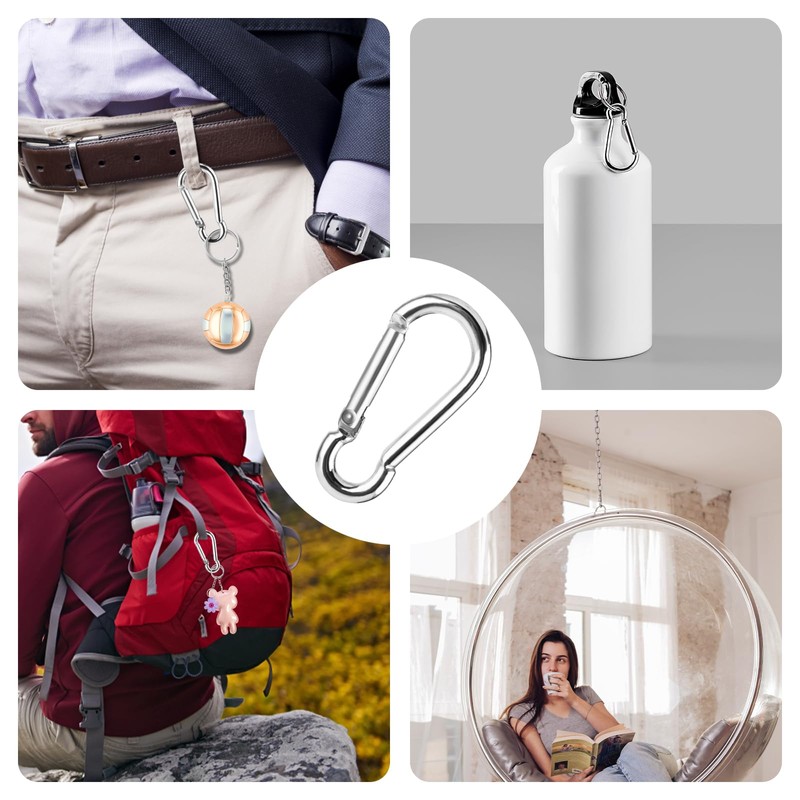 20 PCS Carabiner Clips Snap Hooks, Aluminum Carabiner Keychain, Small