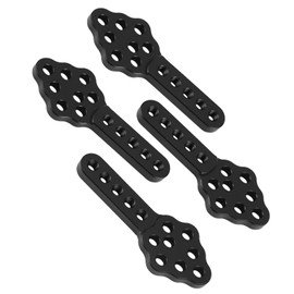 RC Shock Absorber Mount, 4pcs Metal RC RC Car Shock Damper Mount Plate Adjustable Height & Angle Shock Absorber Tower for 1/10 Crawler (Black)