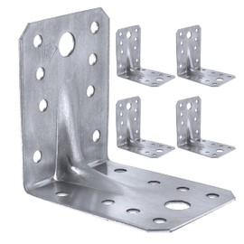Corner Braces Brackets Plates, Heavy Duty Wooden Angle, Metal Steel Sheet Galvanised 2,75"x 2,75"x 2,17"x 0,08" (70 x 70 x 55 mm x 2 mm) ART4 Pack of 5pcs