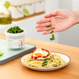 gofidin 4 Pcs Vegetable Storage Box, Ginger Garlic Onion Keep Fresh Container with Drain Basket Double Layer Plastic Transparent Food Drainage Sealing Box