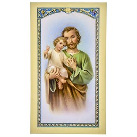 William J. Hirten Traditional Holy Cards with Catholic Art and Prayers (Saint Joseph)