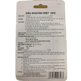 OPC Eucalyptus Oil (Green), Dau Khuynh Diep, 100% Natural Massage Oil, Soothing Aroma, 25ml, Comfort for Muscle Aches, Headaches, Nasal Congestion, and More (1)