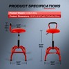 FreekyFit Garage Stool, Adjustable Height Swivel Work Mechanic Shop Stool