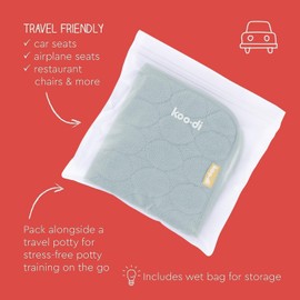 Koo-Di Twin Pack (X2) Oopsie Do Do Baby Car Seat Protector & Pushchair Liner | Wetec Waterproof & Absorbent Seat Pad for Toddler Potty Training & Child Mishaps – Rain Cloud
