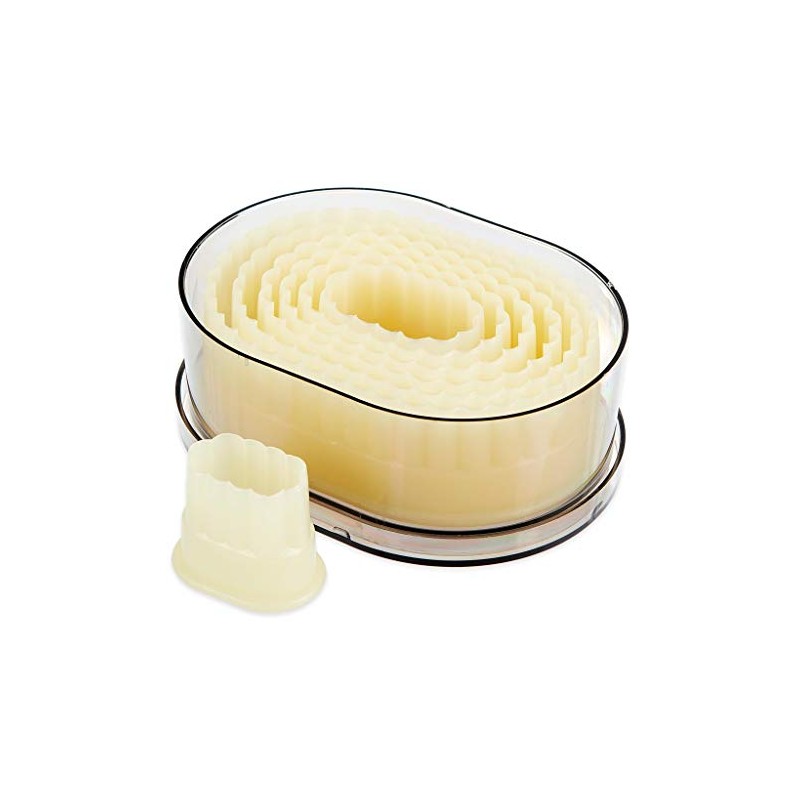 thermohauser Set of 7 Plastic Cutters (Nylon) Heart and Wavy