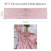 flohar 6 Pack Pink Cheesecloth Table Runner 9ft,17 x 108
