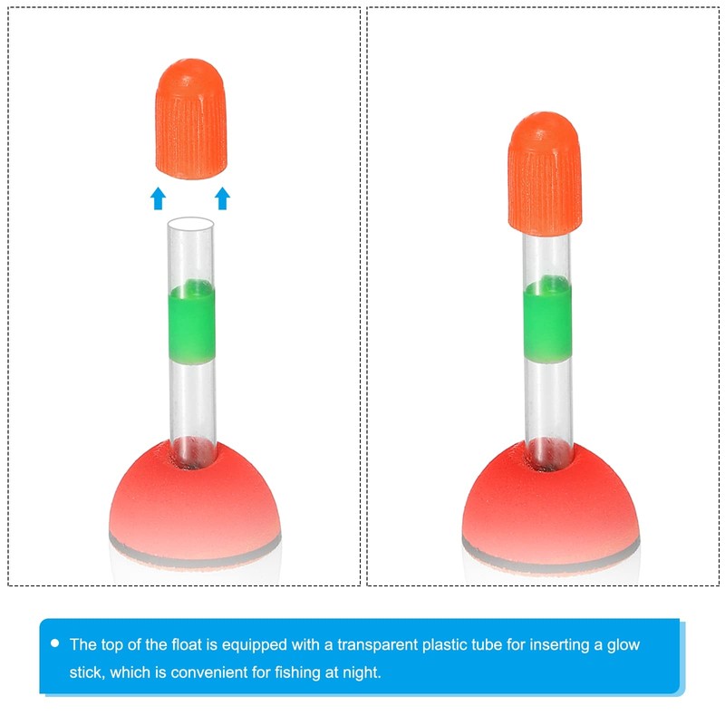 PATIKIL 5pcs 0.9oz Fishing Bobbers EVA Fishing Bobbers Saltwater Freshwater