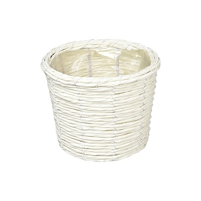 Ohashi Shinji Shoten Planter Cover White Cornet Basket D4 24-964