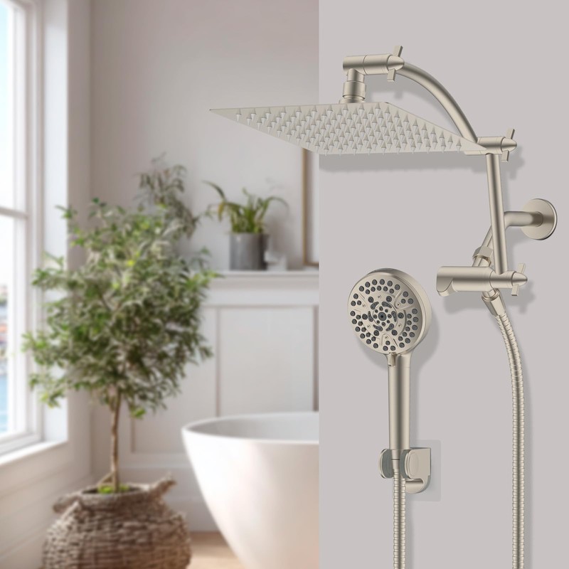Hibbent All Metal cUPC Certified Shower Head, 8'' High Pressure
