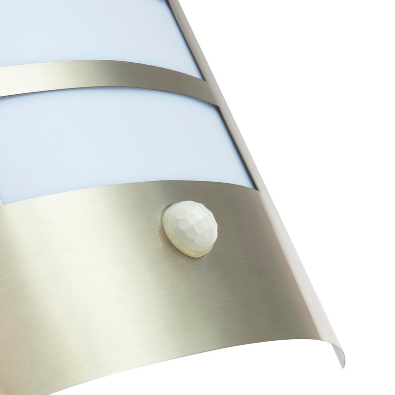 Modern Outdoor IP44 Stainless Steel Flush Wall Lamp Fitting with