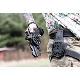Tek-Mount Receiver - Quick Connect Mounting System for Holsters, Mag Pouches and Tactical Duty Gear (Tek-Mount Receiver On Duty Drop and Offset)