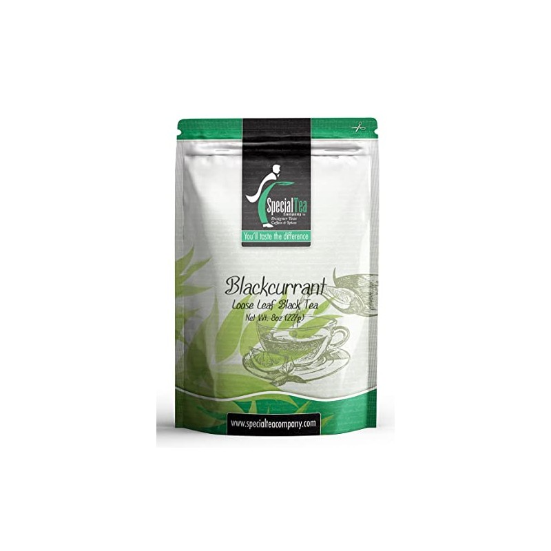 Special Tea Loose Leaf Black Tea, Blackcurrant, 8 Ounce