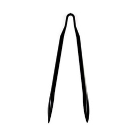Set of 48 - Heavy Duty Black Serving Tongs - 9 inch - Plastic Disposable Salad Tongs - High Heat Plastic, Catering, Salads, Bakery, Buffets, BBQ, Ice, Hot and Cold Foods (9")