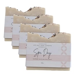 Old Soul Soap Company - Spa Day Soap Collection Soap Bar – Acne-Fighting, Vegan-Friendly with Lavender & Tea Tree Oil – Deep Cleansing & Nourishing for Glowing Skin – 5.8 oz Pack 4