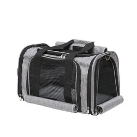 Pet Carrier Bag for Small Medium Cats Dogs Puppies up to 26 Lbs,Steel Frame Dog Carrier,pricacy-Oriented cat Carrier,Collapsible pet Carrier for Easy Storage (Grey, Large:20.9"X12.6"X12.6")
