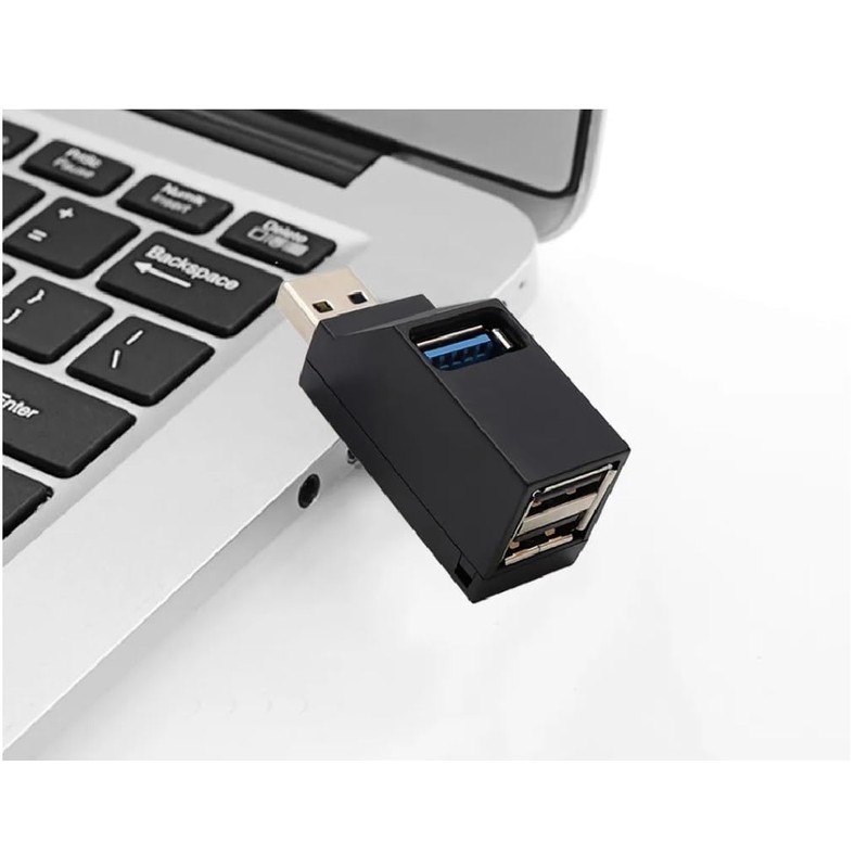 HKM Compact & Powerful: Mini USB Hub with 3 Ports