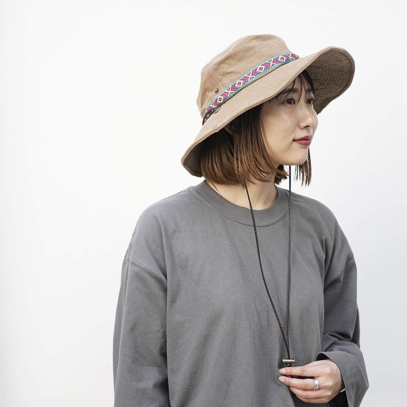 Cure Adventure Hat, Safari Hat, Outdoor, Wide Brim, Khaki