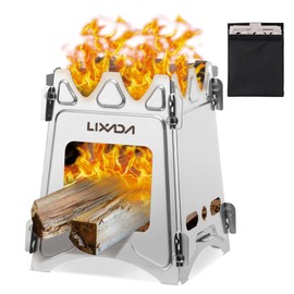 Lixada Camping Stove Wood Burning Stove Backpacking Stove Lightweight for Outdoor Backpacking Hiking Traveling Picnic BBQ