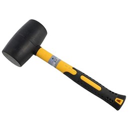 Unibos New 32 Oz Rubber Hammer Mallet Fibreglass Shaft Handle with Grip Workshops Garages Home DIY Purposes
