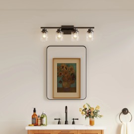New Popular Fashion Style Modern Framed Mirror Aluminium Wall Mirror for Living Room & BathroomColor: Black, Size: 22*30inch