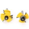 Asnomy, 3 Pieces 8mm Router Bit Set 45 Degree Cutting