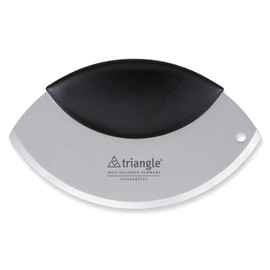 Triangle Germany Mincing knife, Single-handed Rocking Design for Easy, Efficient Chopping, 6-3/4 inch Tempered Stainless Steel Blade, Non-slip Grip, Dishwasher Safe