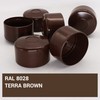SKIR'CO RAL 8028 Fence Post Caps Round 51 mm Brown