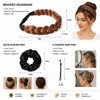 Braided Headband Set - Braided Headband - Satin Scrunchie -