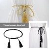 ECSiNG 2PCS Women Belt Skinny Tassel Braided Waist Belt Thin