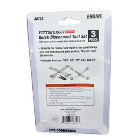 Pittsburgh 3pc Quick Disconnect Tool Set: Take Apart Quick Connect Lines w/o Damage- #38732