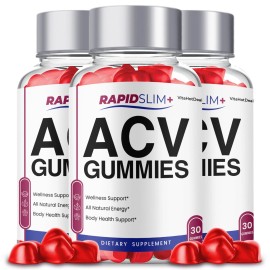 Rapid Slim ACV Gummies Supplement, RapidSlim Max Strength Formula (3 Pack)