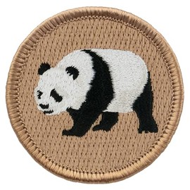 Panda Patrol Patch - 2" Diameter Round Embroidered Patch (Iron-on)