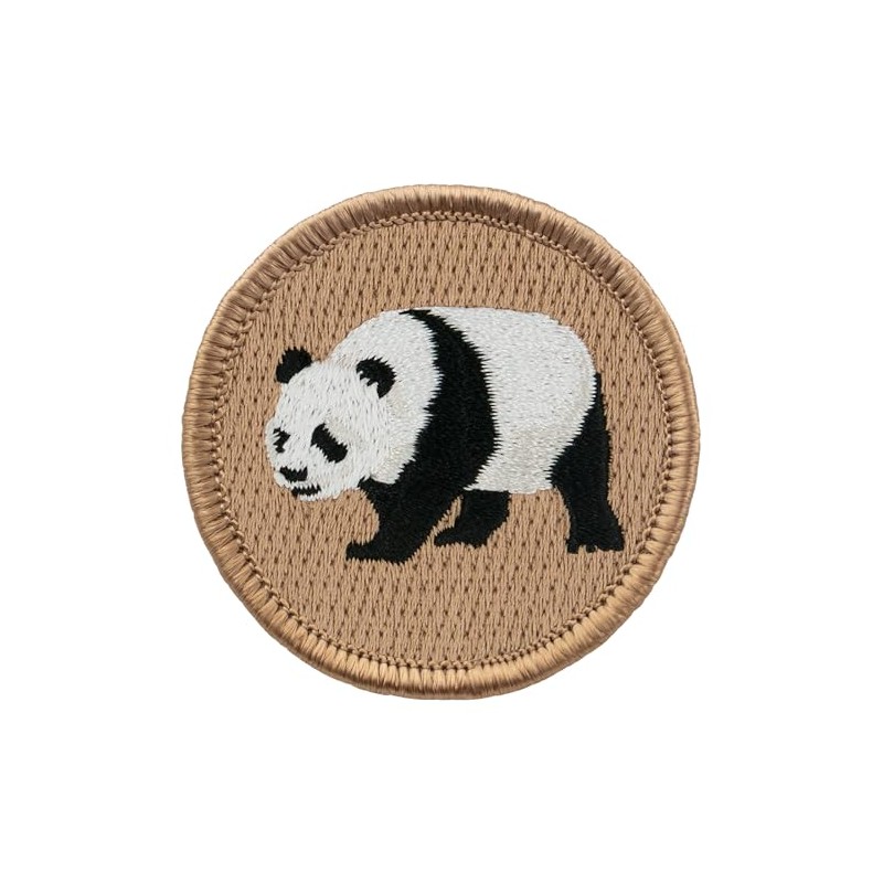 Panda Patrol Patch - 2" Diameter Round Embroidered Patch (Iron-on)
