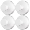 SOCORIA Suction Hooks for Shower, Mirror, Wall, Hanging Towels (White,