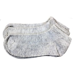Men's Flax Linen Ankle Socks Quick-Drying Finely Made Mesh-knitted (M, 2-pack)