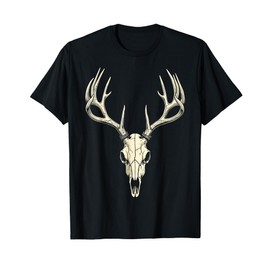Deer Skull Tee Bow Hunter Dad Hunt Fan Vintage Hunting T-Shirt