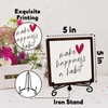 Inspirational Office Wooden Sign With Stand, Make Happiness A Habits