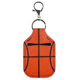 xuzhiyuan Cute Basketball Hand Sanitizer Holder Keyring Football Tennis Baseball Keychain-Basketball