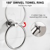 Towel Holder, Stainless Steel Bathroom Towel Ring, Wall Mounted Hanging