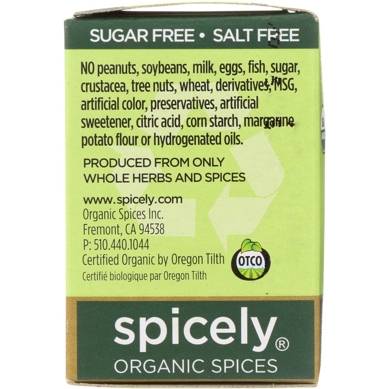 Spicely Organic Juniper Berries Whole 0.20 Ounce ecoBox Certified Gluten-Free