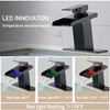AVSIILE LED Bathroom Sink Faucet, Oil Rubbed Bronze Waterfall Single