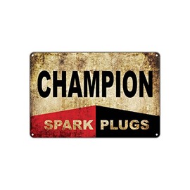 Champion Spark Plugs Automobile Vintage Retro Metal Wall Decor Art Store Man Cave Bar Garage Aluminum 12"x18" Sign