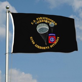 Fyon US Paratrooper 82nd Airborne Division Flag 3x5 Feet Military Flag Banner with 2 Brass Grommets